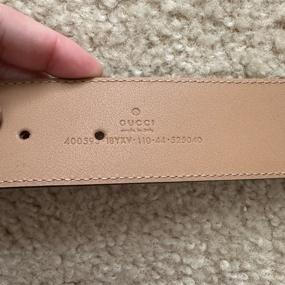 GUC Gucci marmont khaki tan belt size 110 authentic - Picture 3 of 4